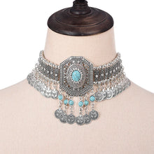 Vintage Statement Coin Choker Necklace