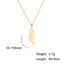 Palestine Homeland Map Necklace