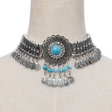 Vintage Statement Coin Choker Necklace