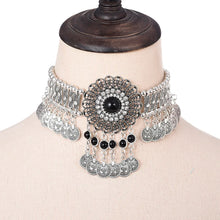 Vintage Statement Coin Choker Necklace