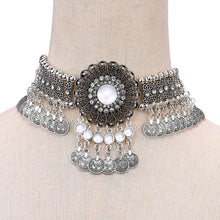Vintage Statement Coin Choker Necklace