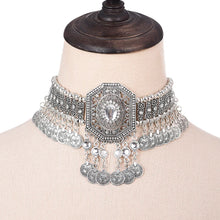 Vintage Statement Coin Choker Necklace