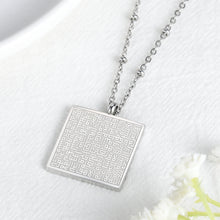 Ayatul Kursi Square Pendant Necklace