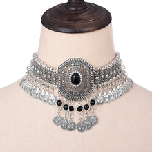 Vintage Statement Coin Choker Necklace