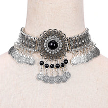 Vintage Statement Coin Choker Necklace