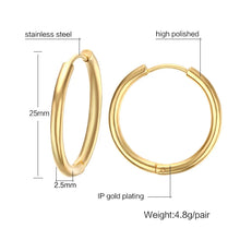 Classic Stainless Steel Hoop Earrings