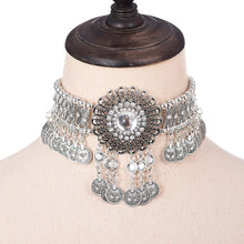 Vintage Statement Coin Choker Necklace
