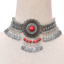 Vintage Statement Coin Choker Necklace