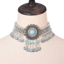 Vintage Statement Coin Choker Necklace
