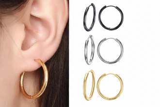 Classic Stainless Steel Hoop Earrings