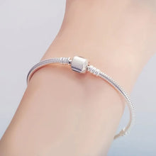 925 Sterling Silver Snake Chain Charm Bracelet