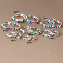 Minimal Crystal Zirconia Huggie Hoop Earrings