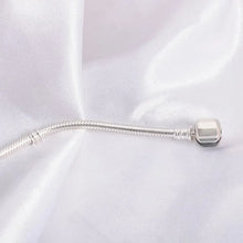 925 Sterling Silver Snake Chain Charm Bracelet