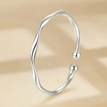 925 Sterling Silver Adjustable Bangle Bracelet