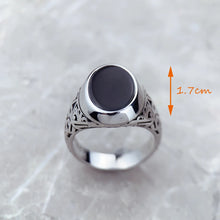 Black Oval Signet Ring