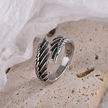 925 Silver Angel Wing Adjustable Ring