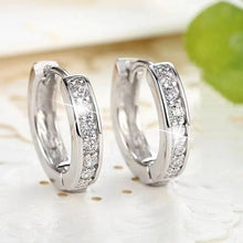 925 Sterling Silver Zircon Circle Earrings