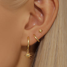 3 Piece Round & Star Drop Earring Set