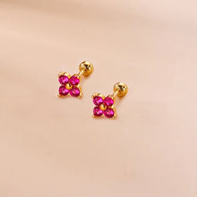 2-Pieces Mini Crystal Stud Earrings Set