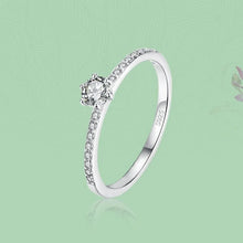 Classic Moissanite Sterling Silver Ring