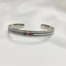 Kufiya Pattern Open Cuff Bracelet