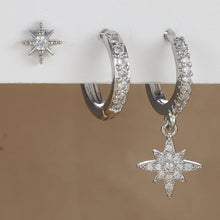 3 Piece Round & Star Drop Earring Set