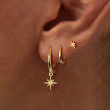 3 Piece Round & Star Drop Earring Set