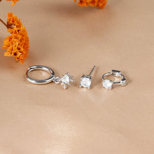 3 Piece Round & Star Drop Earring Set