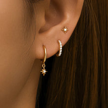3 Piece Round & Star Drop Earring Set