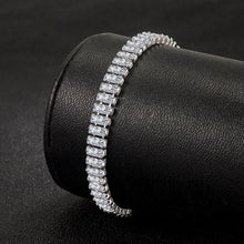 925 Sterling Silver Zircon Crystal Bracelet