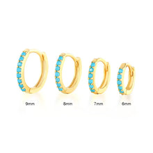 Minimal Crystal Zirconia Huggie Hoop Earrings