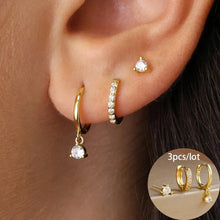 3 Piece Round & Star Drop Earring Set