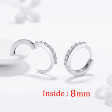 Minimal Crystal Zirconia Huggie Hoop Earrings