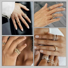Four Circles Stack Ring Set