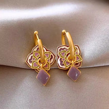 “Bohemian Bloom” Color Flower Drop Earrings