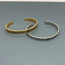 Kufiya Pattern Open Cuff Bracelet