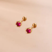 2-Pieces Mini Crystal Stud Earrings Set