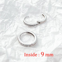 Minimal Crystal Zirconia Huggie Hoop Earrings