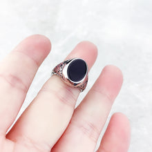 Black Oval Signet Ring