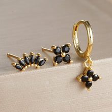 3-piece Zircon Flower Dangle Earrings Set