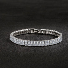 925 Sterling Silver Zircon Crystal Bracelet