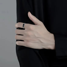 925 Silver Ring with black Gem