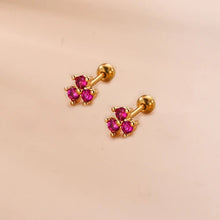 2-Pieces Mini Crystal Stud Earrings Set