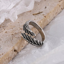 925 Silver Angel Wing Adjustable Ring