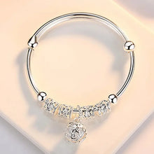 925 Sterling Silver Adjustable Bangle Bracelet