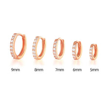 Minimal Crystal Zirconia Huggie Hoop Earrings