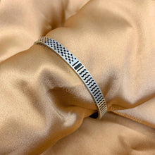 Kufiya Pattern Open Cuff Bracelet