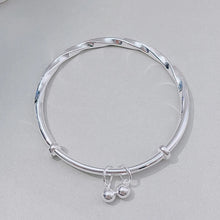 925 Sterling Silver Adjustable Bangle Bracelet