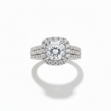 Square Moissanite 925 Sterling Silver Ring