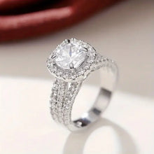 Square Moissanite 925 Sterling Silver Ring